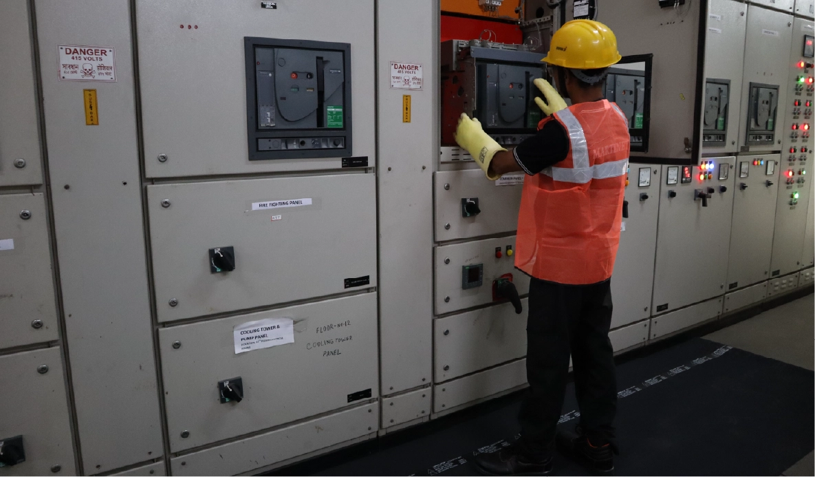 electric mats placed near panels